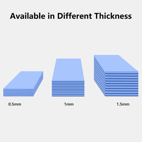 UCEC 30PCS Silicone Thermal Pads GPU, Reusable CPU Thermal Pad GPU Thermal Pads SSD Thermal Pad, Conductive Heatsink 0.5/1.5/ 1mm Thermal Pad for ...