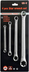 4-Pcs Star Wrench Set E-Torx Box Wrench Set Tork E-Ring Spanner Set E6 E8 E10 E12 E14 E18 E20 E24...