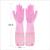 Pet Grooming Gloves Cleaning Gloves Natural Rubber Dishwashing Gloves High Density Silicone Brush Fruits Dishes Cleaning Massaging for Dogs and Ca...