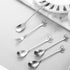 12 Pieces Stainless Steel Leaf Shape Mini Dessert Spoons Set, 4.7" Home Kitchen Tableware Demitasse Espresso Coffee Cake Creative Stirring Mixing ...