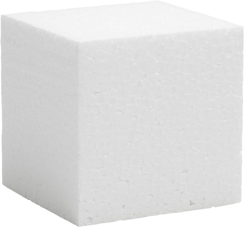30 Pack Foam Craft Blocks for Modeling, 3 Inch Mini Square Cubes for Sculpting, School Projects (White Polystrene)...