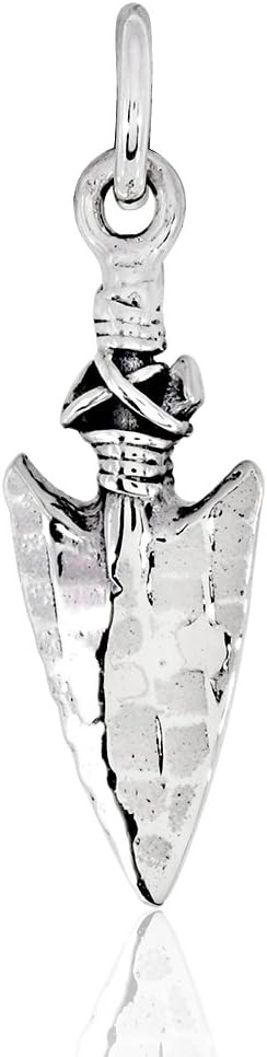 WithLoveSilver Solid 925 Sterling Silver Celtic Archer Rock and ArrowHead Pendant...