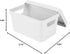 Simplify Small Vinto Storage Box | Click Tight Lid | Dimensions: 9.76" x 6.69" x 4.84" | Stackable | Home Organization | 2 Handles | White...