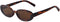 ADE WU Retro Oval Sunglasses 90s Vintage Narrow Small Tiny Oval Sun Glasses Black Tortoiseshell Frame...