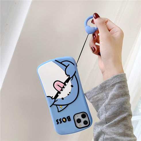 Shark Case for iPhone 14 Pro Max with Sling,for iPhone 14 Pro Max Case Funny Sharks,Blue Design Soft Bumper Protective Case Cover for iPhone 14 Pr...