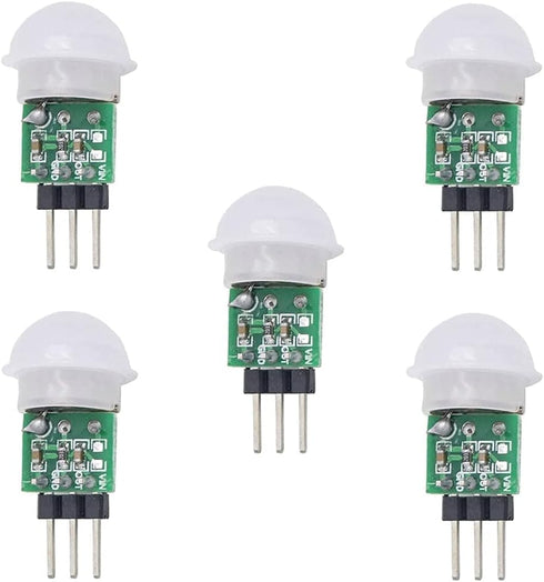 HC-SR312 AM312 Mini PIR Human Body Motion Sensor Module Pyroelectric Infrared IR Distance Detector for Arduino (Pack of 5)...