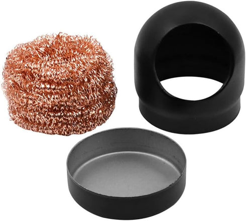 Welding Soldering Iron Tip Cleaner Kit, with 2 PCS Solder Tip Cleaning Wire and 2 PCS Holder, Soldering Brass Sponge Tip Cleaner for Cleaning Sold...