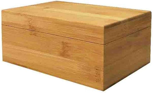 Zhou Bamboo Natural Storage Box with Cover - Unpainted Wooden Gift Box (6.3x4.72x2.76 inch)...