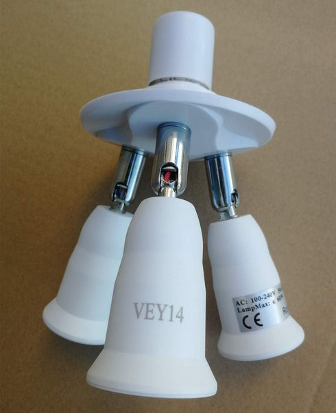 3 in 1 Light Socket Adapter, E26 E27 3 in 1 Light Splitter Bulbs Fixture Converter...