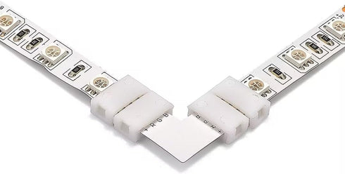 LED Connector, 10pcs L-Boards 20pcs 4-pin Connection Clips, Suitable for 4-pin Multi-Color 10mm LED Strip Lights...