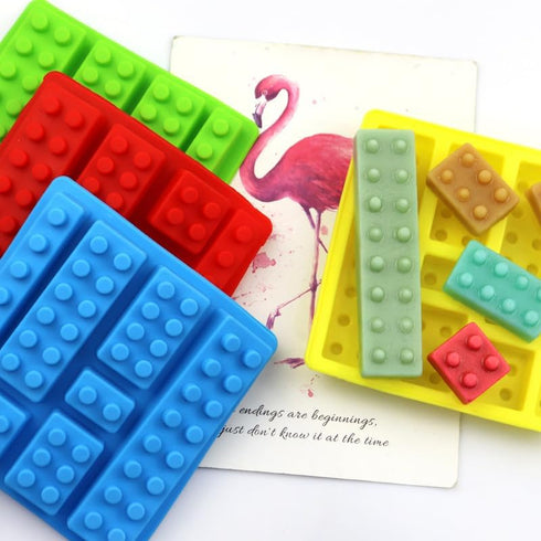 2 Pack, Cute Building Block Shaped Silicone Chocolate Candy Cake Mold...