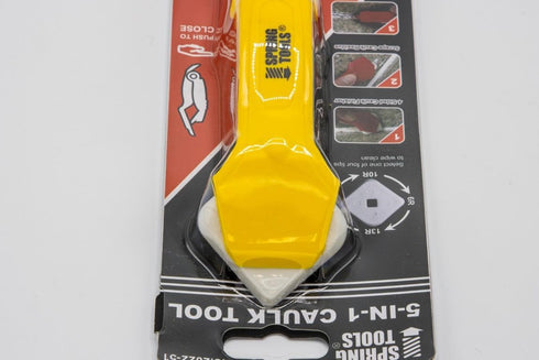 Spring Tools 5-1 Caulk Tool; 5 in 1 Caulking Tools Caulk Finishing Tool Caulk Remover Tool Caulk Remove Scraper Silicone Tool for Bathroom...