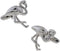Flamingo Bird Famous Miami Florida Sight Pair Cufflinks in a Presentation Gift Box & Polishing Cloth...