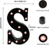Light Up Black Alphabet Marquee Letters Sign LED Marquee Number Lights Sign for Night Light Home Bar Christmas Lamp Birthday Party Wedding Decorat...