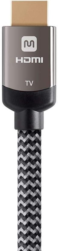 Monoprice 4K Braided High Speed HDMI Cable - CL3 In Wall Rated, YCbCr 4:4:4, 18Gbps, Active, 20 Feet, Gray...