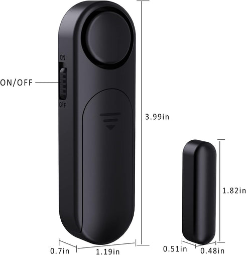 Door Alarm When Opened (2 Pack), 120dB Door and Window Open Sensor for Home Security/Kid Safety/Pool Safety, Sliding Front Door Opening Sensor Ale...