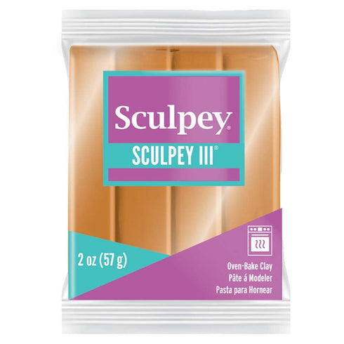 Sculpey III® Polymer Oven-Bake Clay, Gold, Non Toxic, 2 oz. bar, Great for modeling, sculpting, holiday, DIY, mixed media and school projects.Perf...