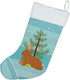 Caroline's Treasures BB9336CS Rex Rabbit Christmas Christmas Stocking, Teal Fireplace Hanging Stockings Christmas Season Party Decor Family Holida...