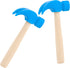 2 Pack Wooden Hammer Toys Simulation Hammers Maintenance Tools Educational Toys for Kids Birthday Party Games Supplies (Blue)...