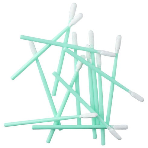 100Pcs Foam Tips Sponge Stick, 3.9'' Foam Swabs, 10cm Cleaning Swab Kit, Flexible Use Wipe Swab for Inkjet Printer, Optical Equipment, Green...