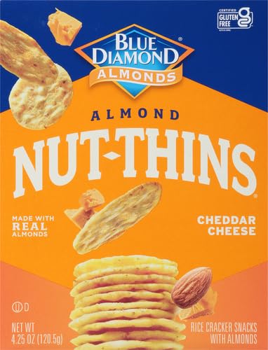 Blue Diamond Almond Nut Thins, Cheddar Cheese, 4.25 Oz...