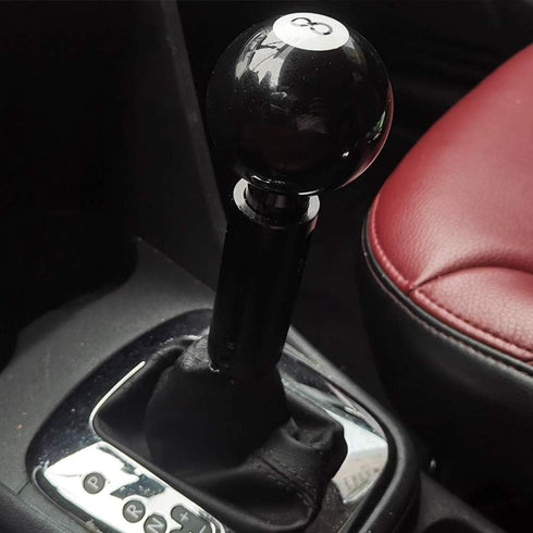 Black 8 Ball Billiard Round Shift Knob Manual Gear Shift Knob Shifter with 3 Adapters fit for Most Manual Transmission or Automatic Transmission W...