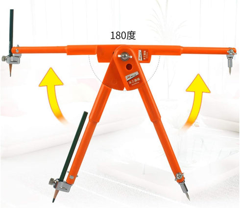 Professional Woodworking Compass Pencil Marking Compass Circle Maker Scriber Compass for Geometry (Large)...