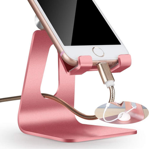 2020 Adjustable Cell Phone Stand, Phone Holder for Desk Holder, Aluminum Desktop Stand Compatible with iPhone Xs Max Xr 8 7 6 6s Plus 5s Charging,...