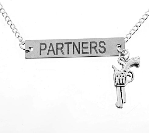 MJartoria Best Friend Necklaces Partners in Crime Engraved Friendship BFF Necklace for 2(Silver color3)...