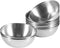 8 Pack 3.5inch Stainless Steel Sauce Dishes Mini Individual Saucers Bowl Round Seasoning Dishes Sushi Dipping Bowl Appetizer Plates, Sliver...