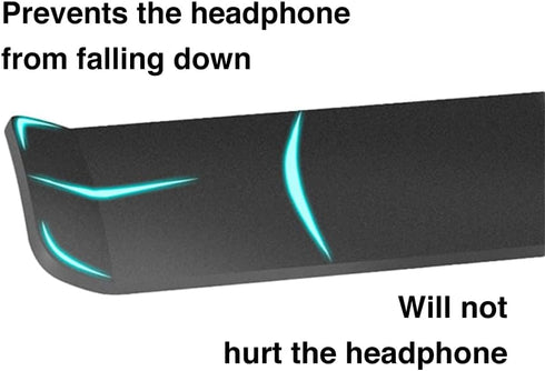 Aluminum Under-Desk Headphone Hook, with Strong Adhesive VHB Tape, Holds 5 lbs (Black)...