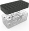 W&P Ice Box Silicone Ice Cube Tray with Lid, Holds 96 Cubes, Space-Saving Stackable Design, Dishwasher Safe, Charcoal...