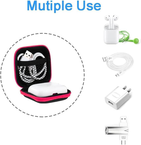 Earbud Carrying Case, Earphone Case Headphone EVA Earbud Holder for Cell Phone Accessories Organizer Mini Earbud Pouch for Wireless Earbuds, Bluet...