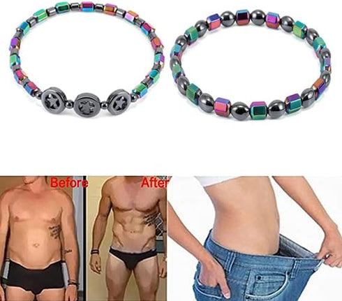 Black Obsidian Anklets for Women,2PCS Anti Swelling Anklet Slim Hematite Anklet Anti-Anxiety Yoga Beads Bracelet...