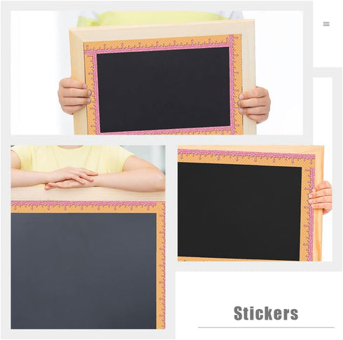 LUOZZY Bulletin Board Borders Ice Cream Board Borders Stickers Blackboard Board Border Stickers for School Classroom Offices...