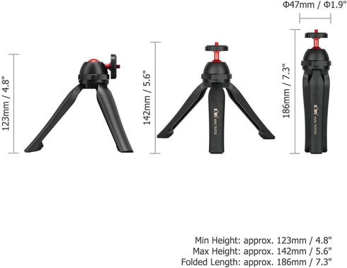 Mini Tripod for Camera, Handheld Video Tabletop Tripod with 360° Ball Head for Sony ZV-1 RX100VII RX100 VI RX100V A7C A6100 A6300 A6400 CX405 AX33...