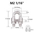 Venforze M2 1/16"inch Wire Rope Clamp 12PCS, 304 Stainless Steel M2 Wire Cable Clamps...