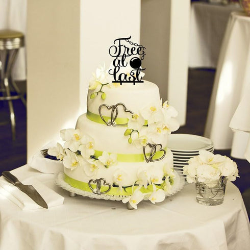 Free At Last Cake Topper - Divorce/Break-up/Just Divorced Party Decoration - Finally Done Cake Topper for Divorce Bachelor Party Supplies...