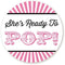 Pink Ready to Pop Baby Shower Stickers | 36 Matte Stickers | 2 Inches Round | Ready to Pop Baby Shower Labels...