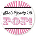 Pink Ready to Pop Baby Shower Stickers | 36 Matte Stickers | 2 Inches Round | Ready to Pop Baby Shower Labels...