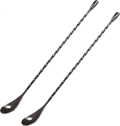 12 Inches Mixing Spoon Stainless Steel, Spiral Pattern Bar Spoon for Cocktail Shaker Tall Cups...