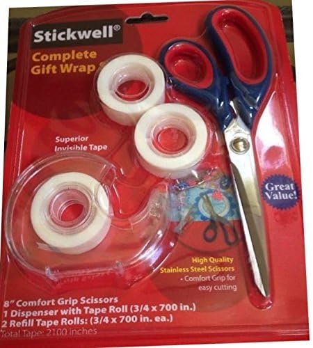 Stainless Steel Scissors and Dispenser with Tape Roll...