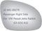Side Mirror Glass fit for Volkswagen VW Passat Jetta Rabbit GTI Eos R32, Passenger Right Side RH Replacement Rearview Convex Glass, Non Heated Inc...