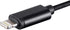 Monoprice MFi Certified Lightning to 3.5mm Jack Audio Adapter - Nylon Braided, Black...