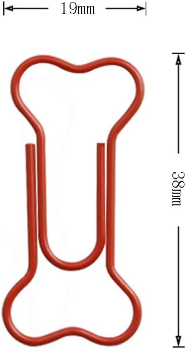 50 Pieces Paper Clips Metal Paper Clips Office Paper Clips Bone Shape Paper Clips for Bookmark Office School Notebook(Large Size, Multicolor)...
