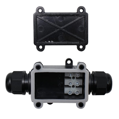Junction Box Waterproof IP68 2 Way Plug Line M20 Coaxial Underground Electrical Junction Box Wire Range 5 to 15mm Outdoor External Electric Power ...