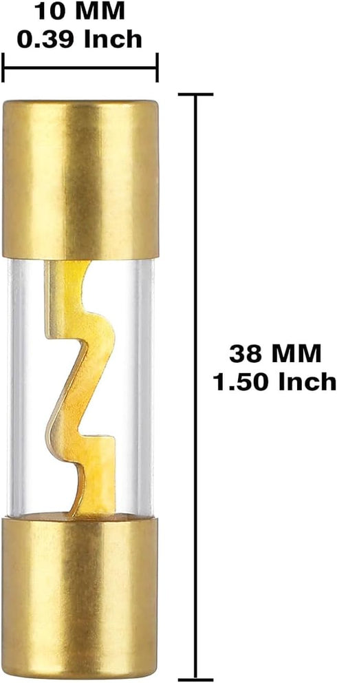 in-line AGU Fuse Holder for 4-10 Gauge AWG Wire / 6 Gauge & 8 Gauge/with Four 60A AGU Fuses for Car Audio/Alarm/Amplifier/Compressors/Auto Parts/A...