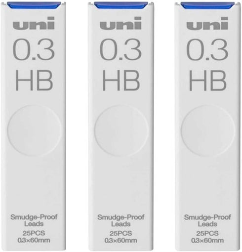 Kuru Toga Advance - Auto Lead Rotating Mechanical Pencil 0.3mm Baby Pink (M35591P.68) +Uni Pencil Lead,"The Uni" Smudge-Proof Leads, 0.3mm HB 3 Se...