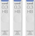 Kuru Toga Advance - Auto Lead Rotating Mechanical Pencil 0.3mm Baby Pink (M35591P.68) +Uni Pencil Lead,"The Uni" Smudge-Proof Leads, 0.3mm HB 3 Se...