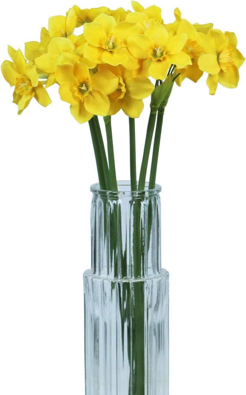Tinsow Artificial Daffodil Flowers 15.8 Inches Narcissus Spring Flower Fake Silk Flower Arrangement for Home Wedding Decor (Yellow, 12)...